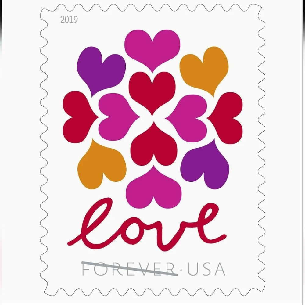 100 Love Hearts‎ Blossom 2019 Forever Stamps USPS Postage Wedding Invitations